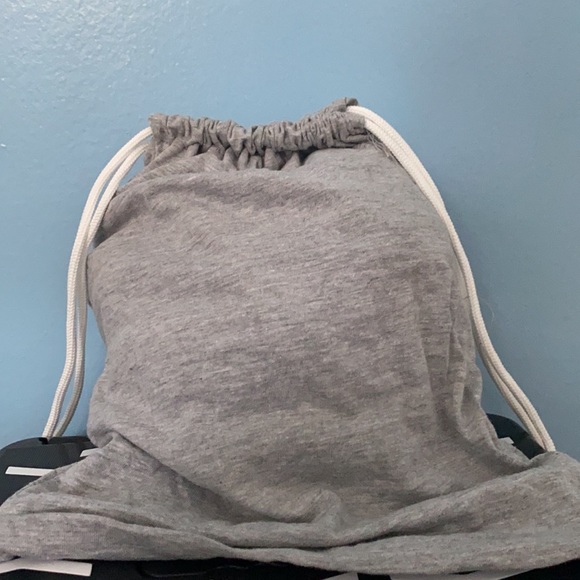 Grey and Purple small sustainable drawstring bags - Picture 2 of 2